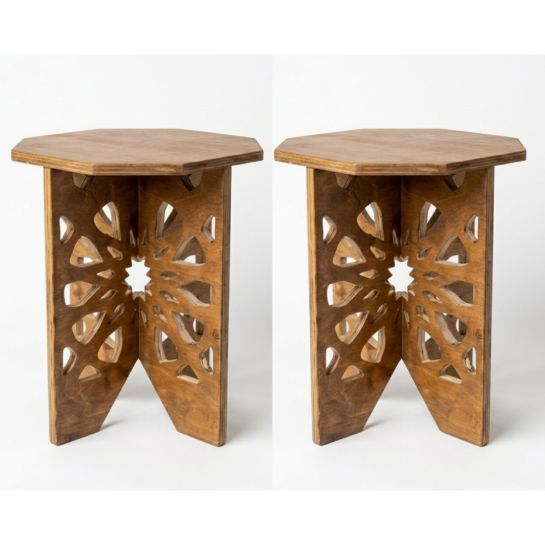 Table d’appoint hexagonale marocaine - طاولة جانبية بتصميم مغربي عصري