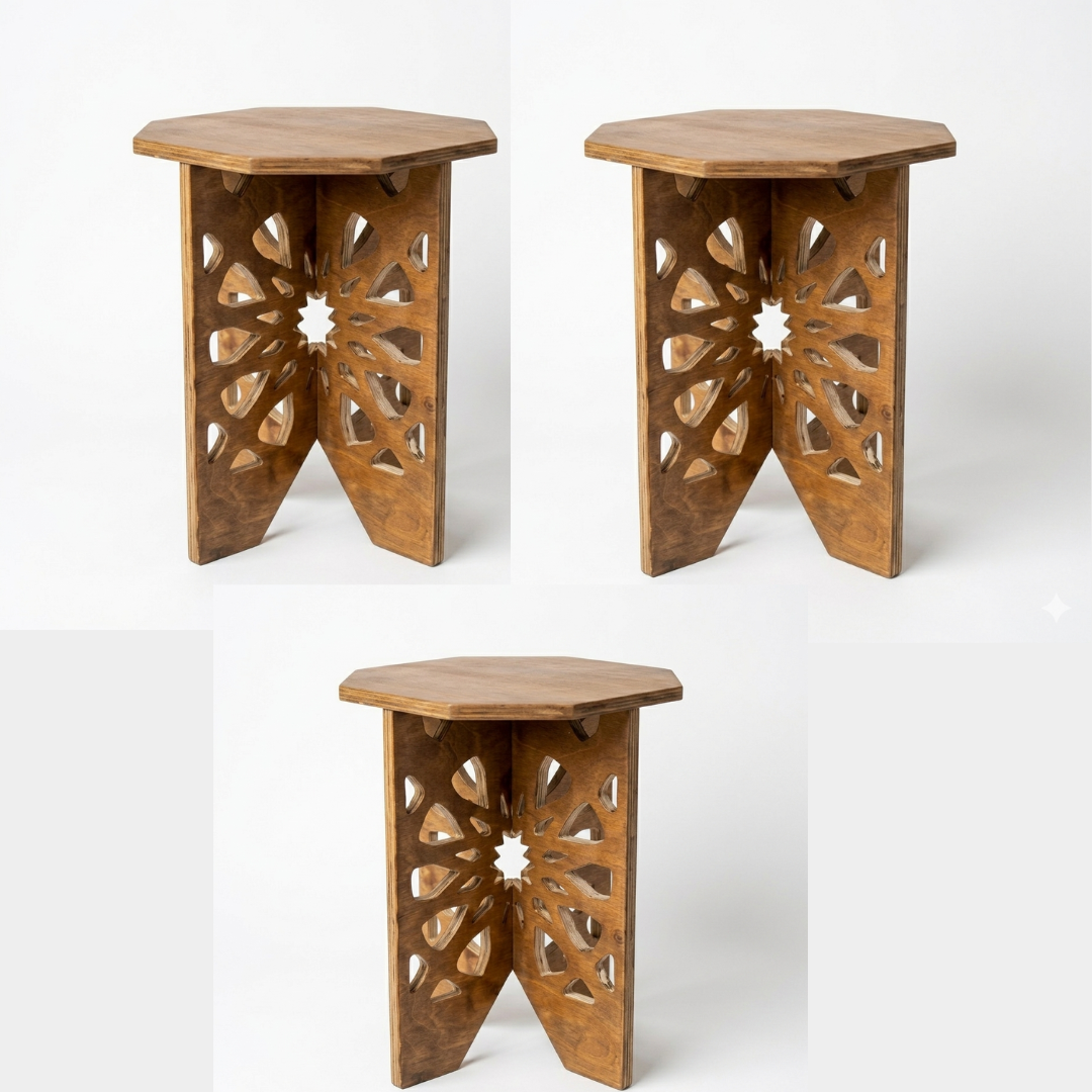 Table d’appoint hexagonale marocaine - طاولة جانبية بتصميم مغربي عصري