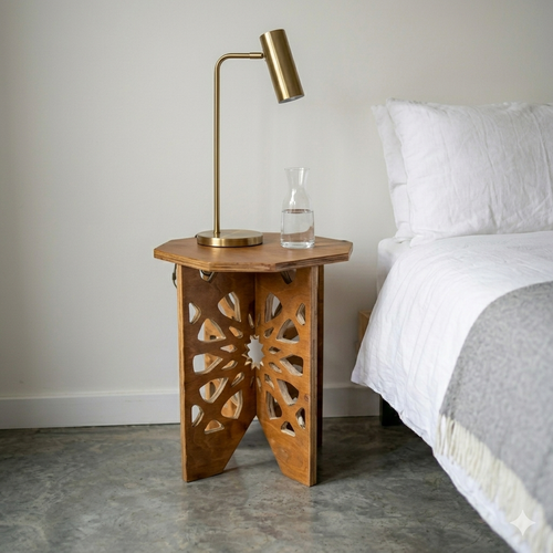 Table d’appoint hexagonale marocaine - طاولة جانبية بتصميم مغربي عصري